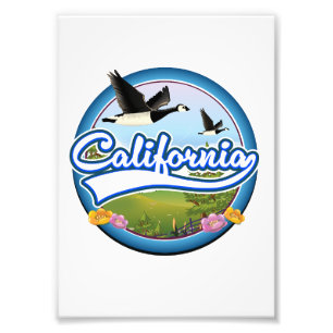 Californië Ganzen vakantielogo Foto Afdruk