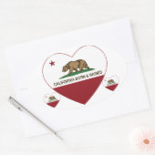 Californië Geboren en getogen hart Ovale Sticker (Envelop)