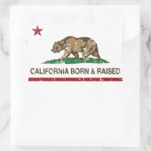 Californië Geboren en getogen Rechthoekige Sticker (Tas)