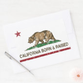 Californië Geboren en getogen Rechthoekige Sticker (Envelop)