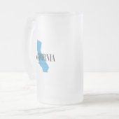 Californië geboren en opgefokt matglas bierpul (Voorkant links)