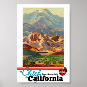 Californië Gerestaureerde Vintage Reisposter Poster