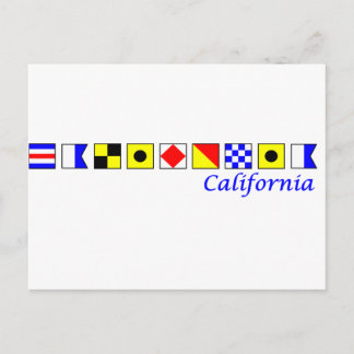Californië , gespeld uit het alfabet onder nautisc briefkaart