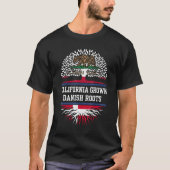 Californië geteeld met Deense wortels Denemarken T-shirt (Voorkant)