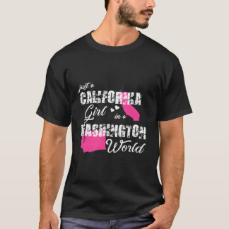 Californië gewoon een Californië in een Washington T-shirt