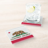 Californië Glazen Onderzetter (Schuin)