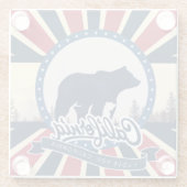 Californië Glazen Onderzetter (Achterkant)
