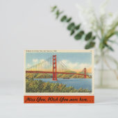 Californië, Golden Gate Bridge Briefkaart (Staand voorkant)