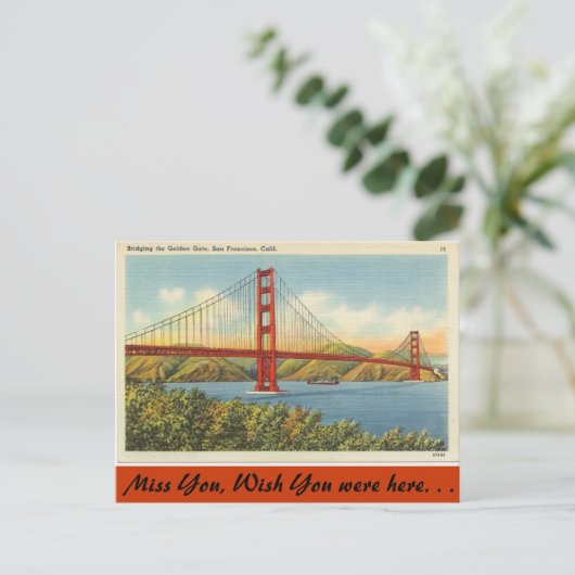 Californië, Golden Gate Bridge Briefkaart (Staand voorkant)