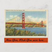 Californië, Golden Gate Bridge Briefkaart (Voorkant)