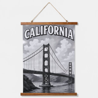 Californië Golden Gate Bridge Vintage Muurkunst Hangend Wandkleed