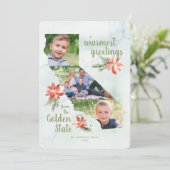 Californië Golden State Kaart Vakantie 3 Foto Kaar (Staand voorkant)