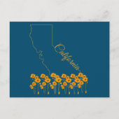 Californië Golden State Poppy Floral Briefkaart (Voorkant)