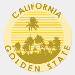 Californië Golden State Ronde Sticker