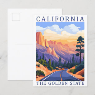 Californië - Golden State USA Travel Place Briefkaart