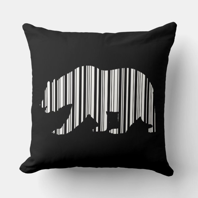 CALIFORNIË GOUDEN BEER BAR CODE Patroonontwerp Kussen (Voorkant)