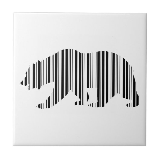 CALIFORNIË GOUDEN BEER BAR CODE Patroonontwerp Tegeltje (Voorkant)