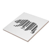 CALIFORNIË GOUDEN BEER BAR CODE Patroonontwerp Tegeltje (Zijkant)