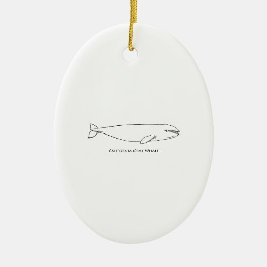 Californië Gray Whale Keramisch Ornament (Voorkant)