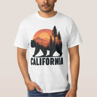 Californië Grizzly Beer Sunset T-shirt