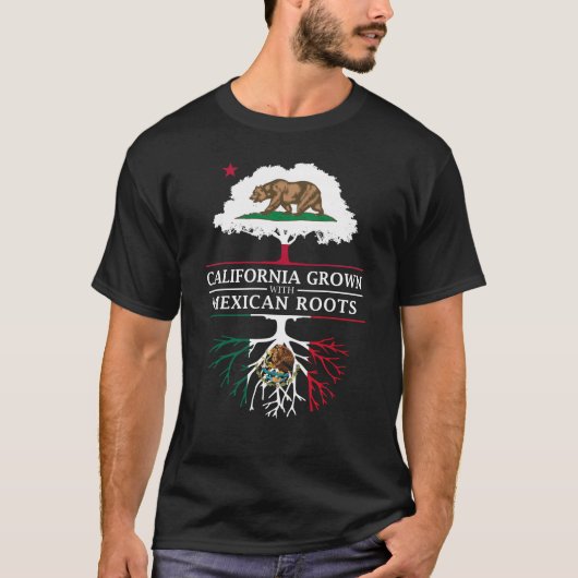 Californië groeit met Mexicaanse wortels T-shirt (Voorkant)