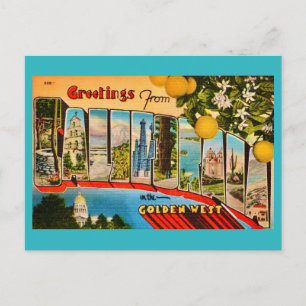 Californië Groeten Vintage Ansichtkaart Briefkaart