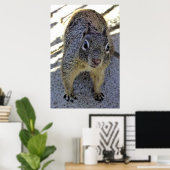 Californië Ground Squirrel Poster (Thuiskantoor)