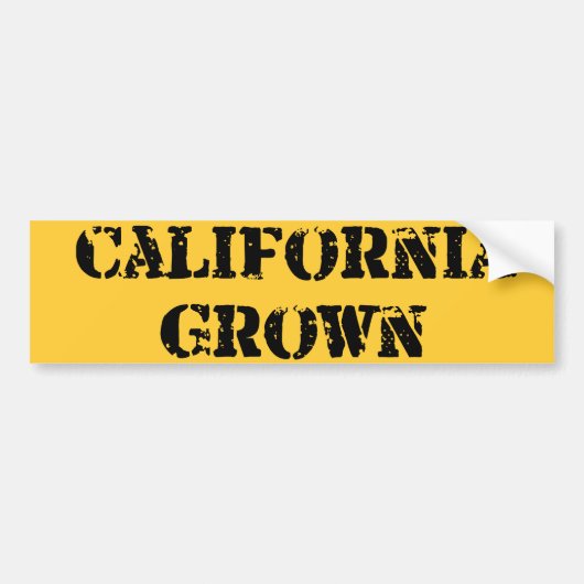 Californië Grown Bumpersticker (Voorkant)