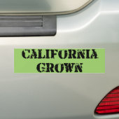 Californië Grown Bumpersticker (Op auto)