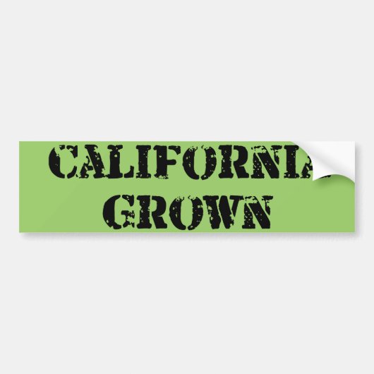 Californië Grown Bumpersticker (Voorkant)