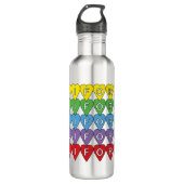 Californië Harten Kleurrijk Waterfles (Voorkant)