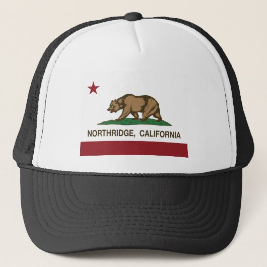 californië heeft de vlag van noord - amerika trucker pet (Voorkant)