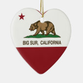 californië heeft een groot hart keramisch ornament (Rechts)