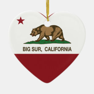 californië heeft een groot hart keramisch ornament