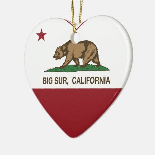 californië heeft een groot hart keramisch ornament (Links)