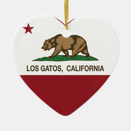 californië heeft het franse dagboek los gatos keramisch ornament (Voorkant)