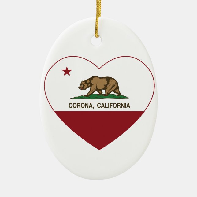 californië heeft het middelpunt van het californië keramisch ornament (Voorkant)