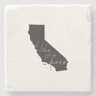Californië heeft het mooi gevonden in Black Chalk Stenen Onderzetter