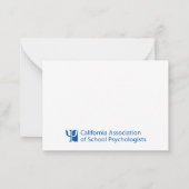 Californië heeft schoolpsychologen aantekeningen o notitiekaartje (Achterkant)