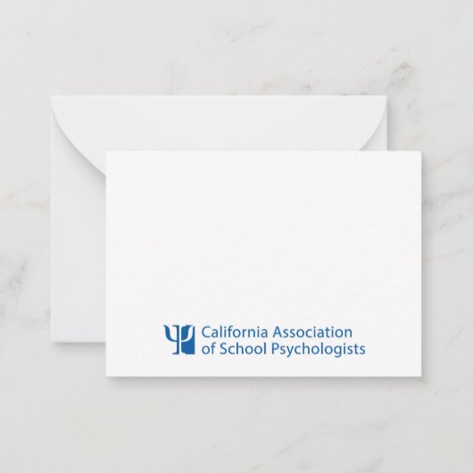 Californië heeft schoolpsychologen aantekeningen o notitiekaartje (Achterkant)