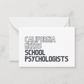 Californië heeft schoolpsychologen aantekeningen o notitiekaartje