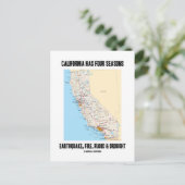 Californië heeft vier seizoenen door de aardbeving briefkaart (Staand voorkant)