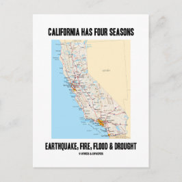 Californië heeft vier seizoenen door de aardbeving briefkaart