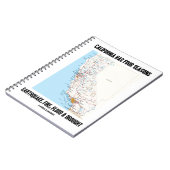 Californië heeft vier seizoenen door de aardbeving notitieboek (Linkerzijde)