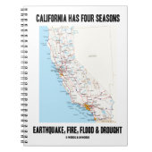 Californië heeft vier seizoenen door de aardbeving notitieboek (Voorkant)