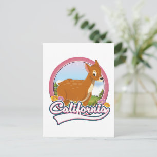 Californië herten vakantie logo feestdagenkaart