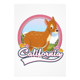 Californië herten vakantie logo foto afdruk