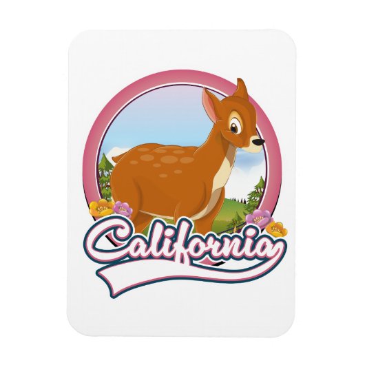 Californië Herten vakantie logo Magneet (Verticaal)