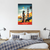 Californië: het hart van innovatie canvas afdruk (Insitu (Slaapkamer))