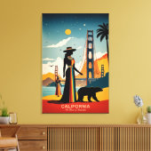 Californië: het hart van innovatie canvas afdruk (Insitu (Woonkamer))